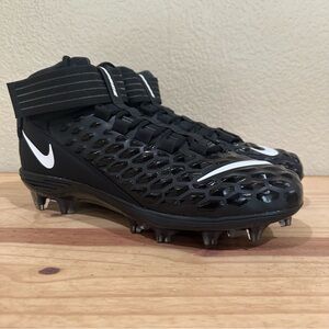 Nike Force Savage Pro 2 Mid Black White Football Cleats Mens Sz 10.5 AH4000-002